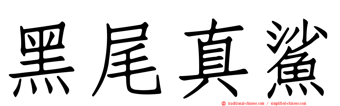 黑尾真鯊