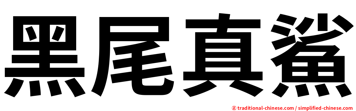 黑尾真鯊