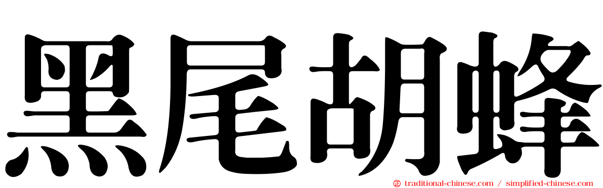 黑尾胡蜂