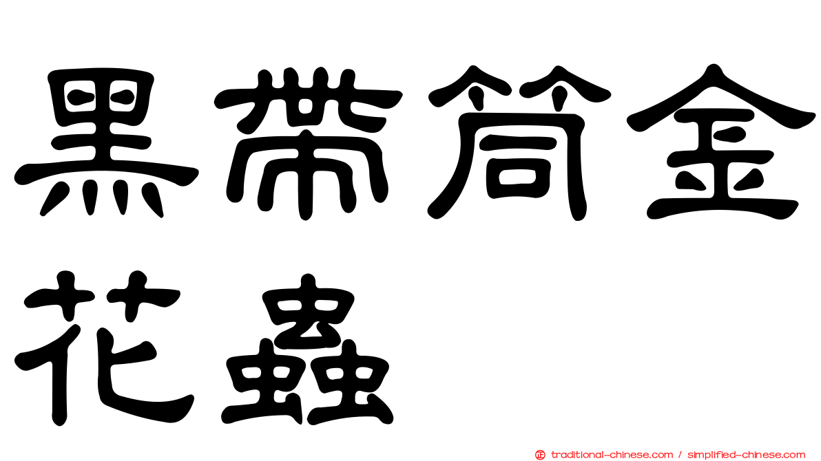 黑帶筒金花蟲