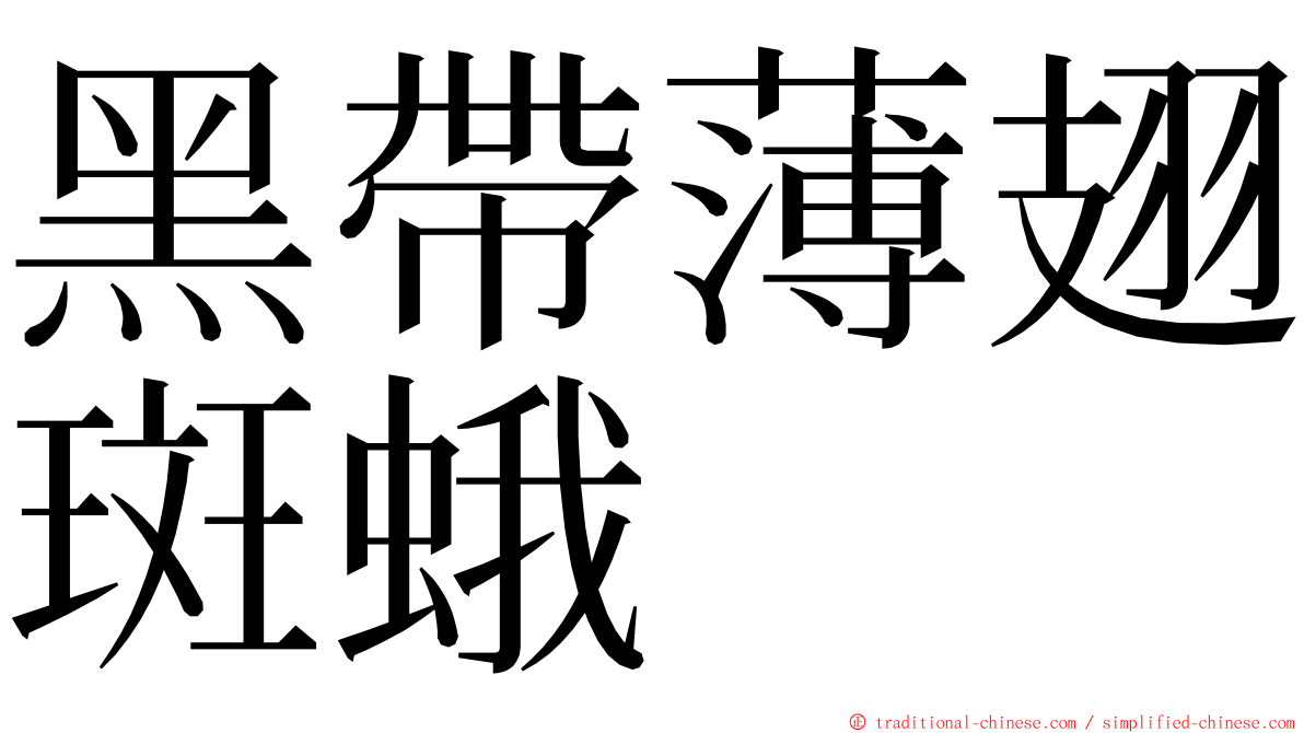黑帶薄翅斑蛾 ming font