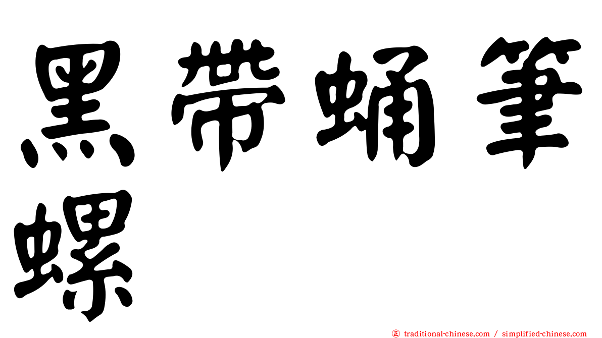 黑帶蛹筆螺