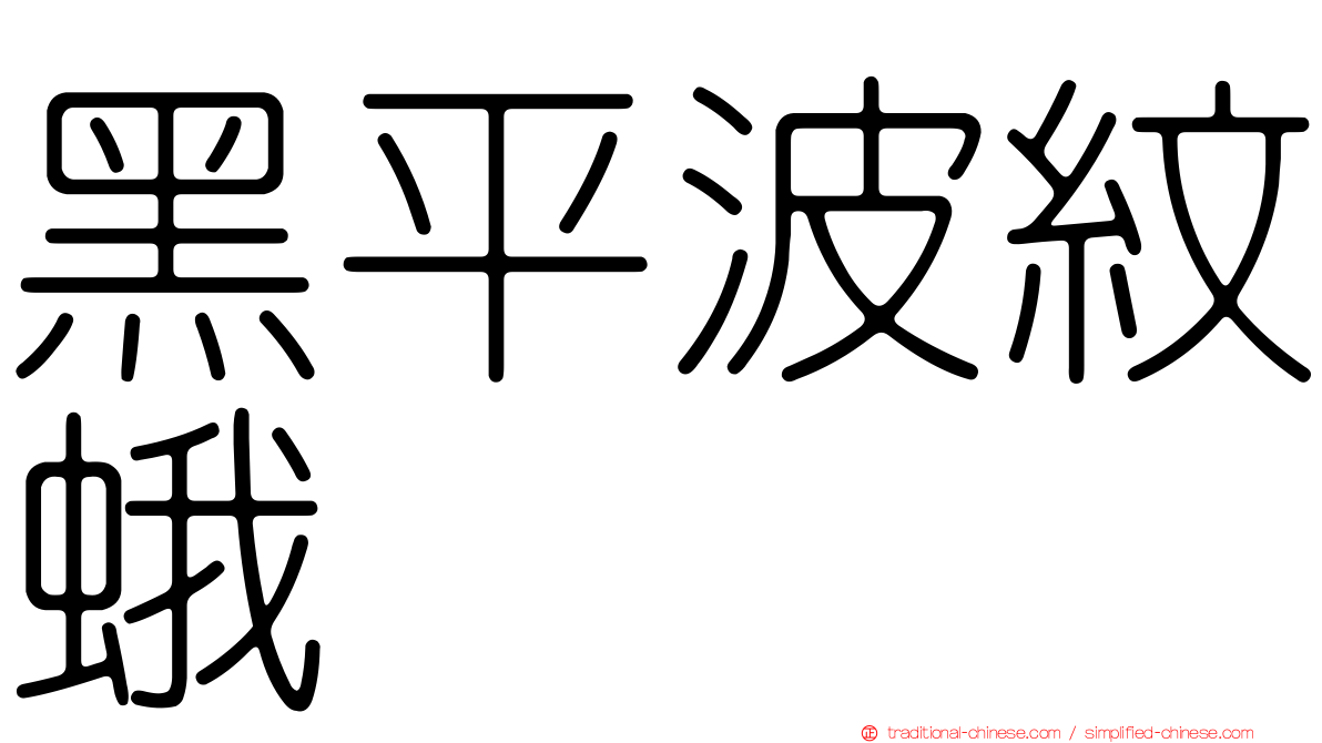 黑平波紋蛾