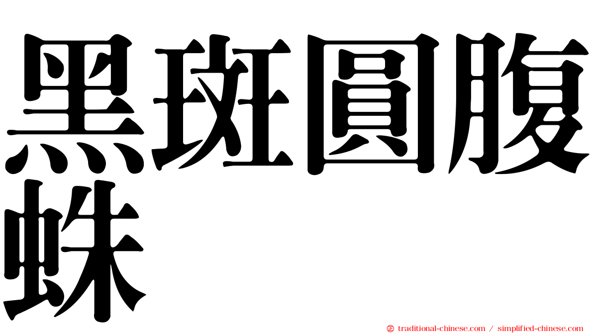 黑斑圓腹蛛