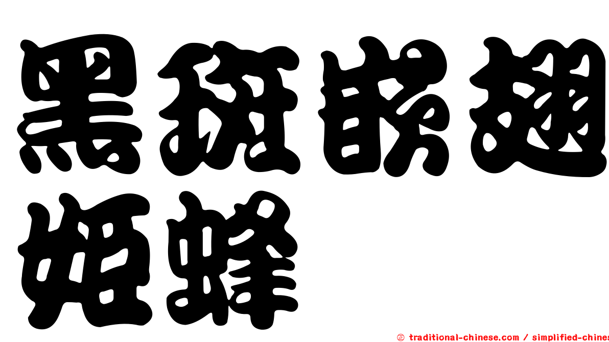 黑斑嵌翅姬蜂
