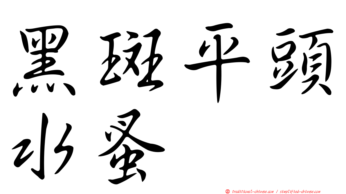 黑斑平頭水蚤