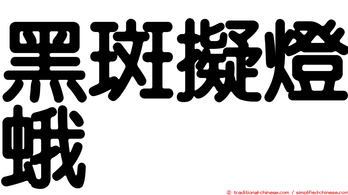 黑斑擬燈蛾