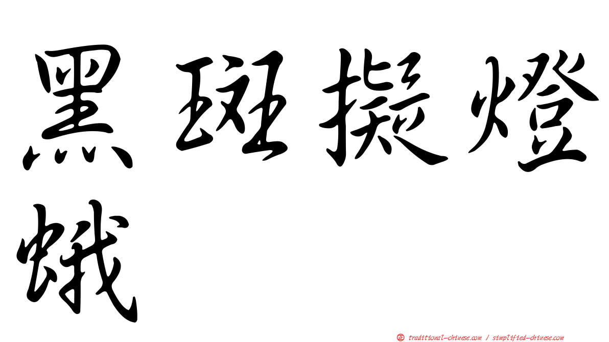 黑斑擬燈蛾