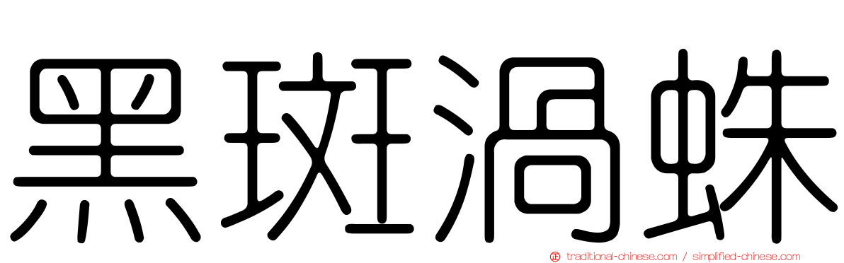 黑斑渦蛛