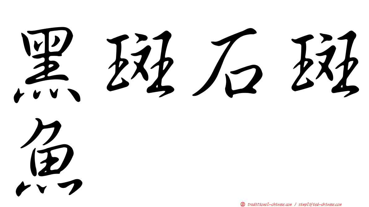黑斑石斑魚