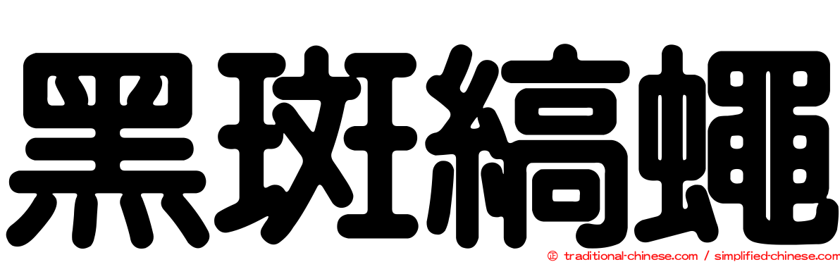 黑斑縞蠅