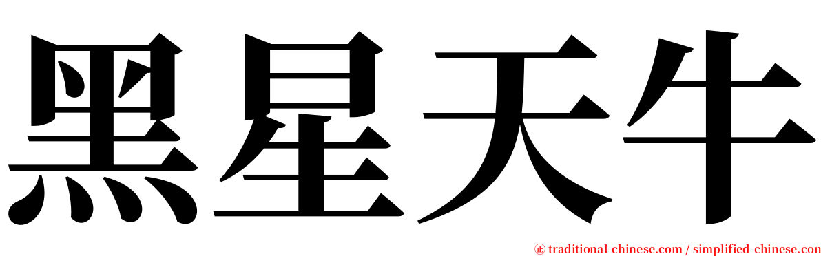 黑星天牛 serif font