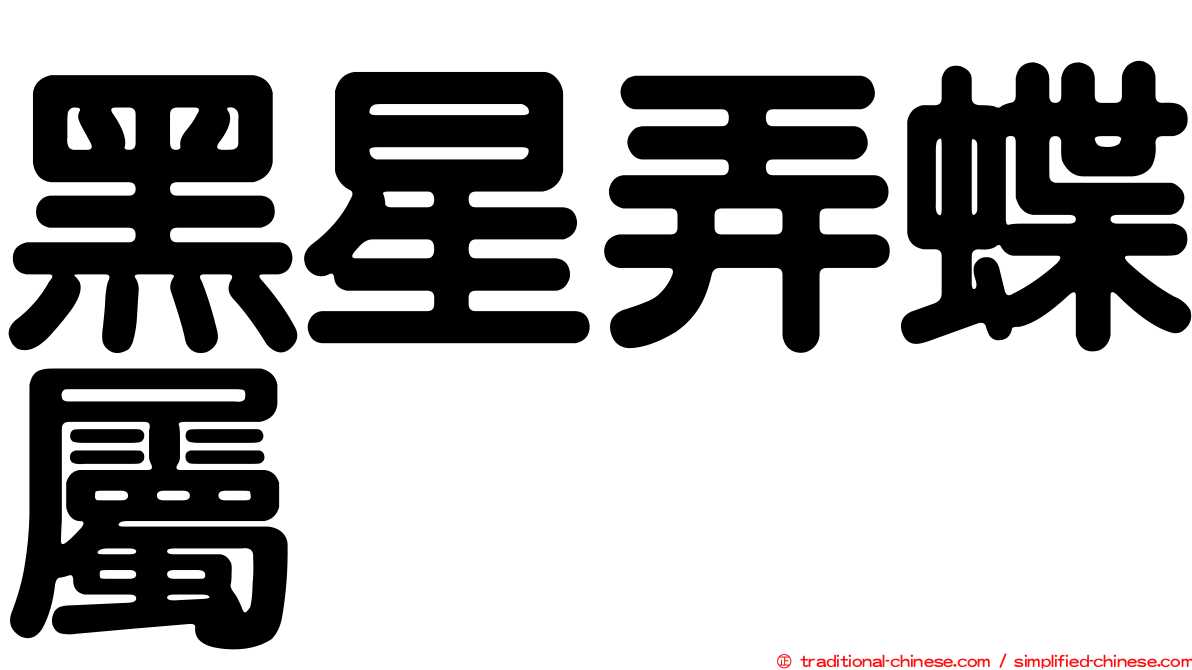 黑星弄蝶屬