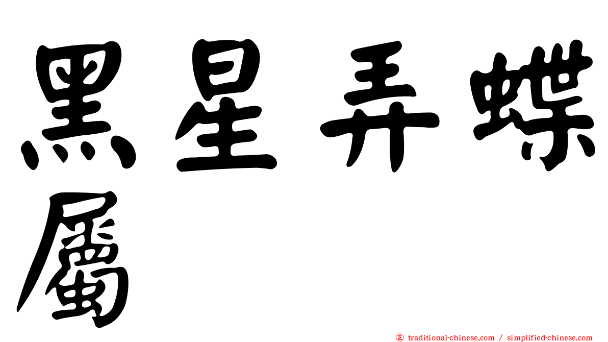 黑星弄蝶屬