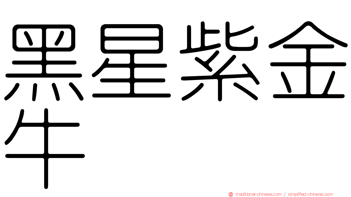 黑星紫金牛