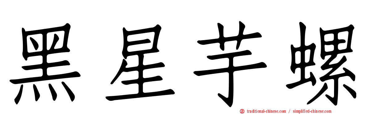 黑星芋螺
