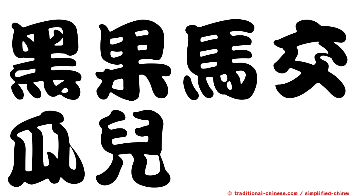 黑果馬交瓜兒