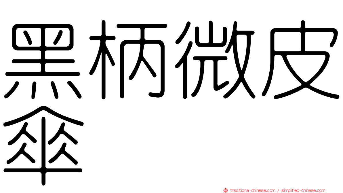 黑柄微皮傘