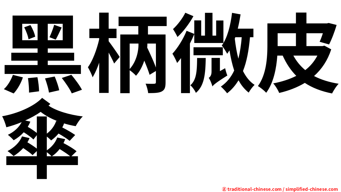 黑柄微皮傘