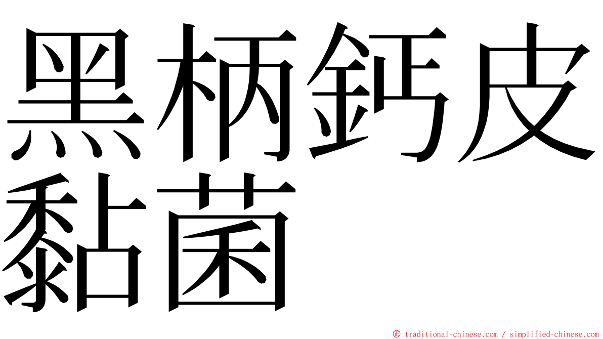 黑柄鈣皮黏菌 ming font