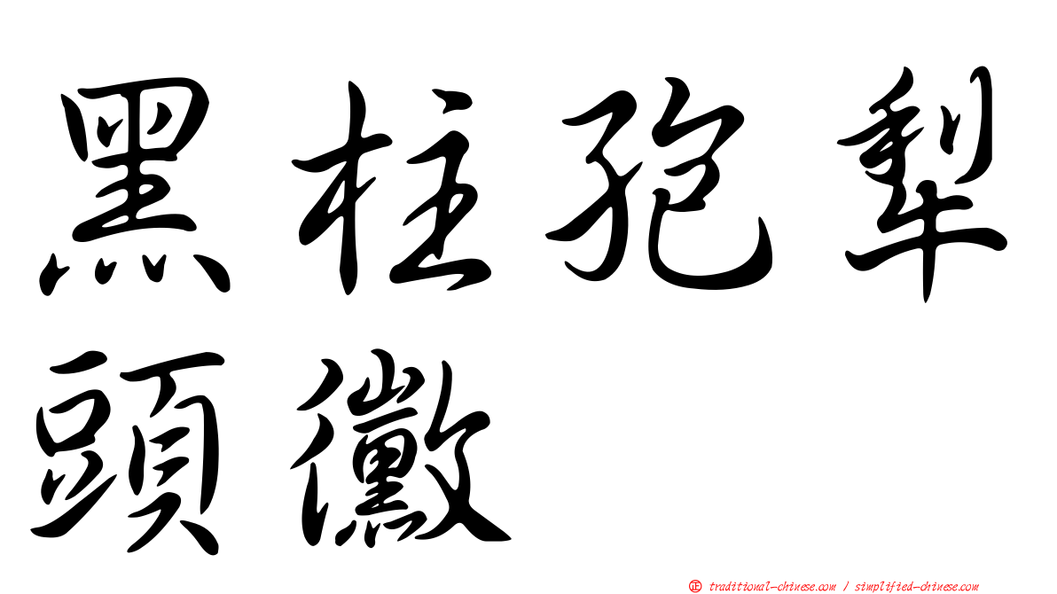 黑柱孢犁頭黴