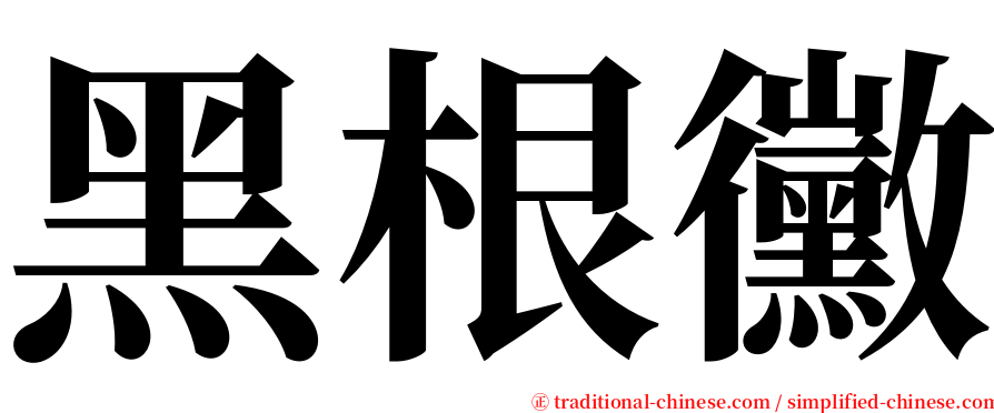 黑根黴 serif font
