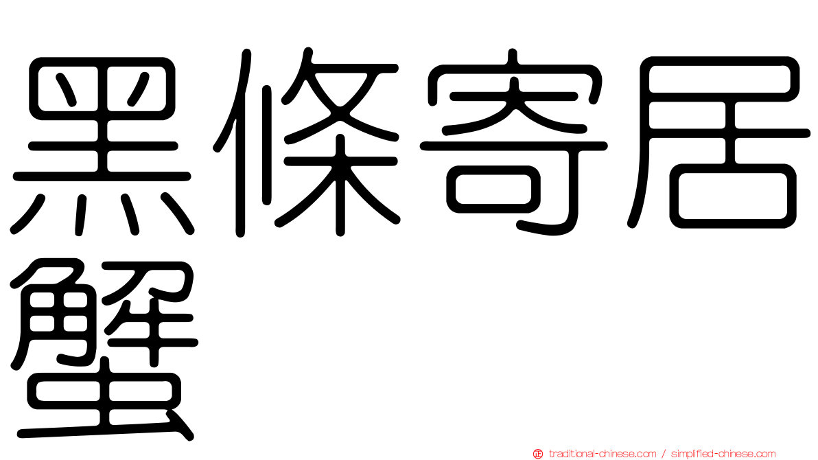 黑條寄居蟹