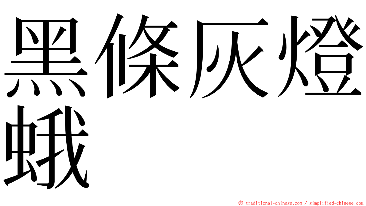 黑條灰燈蛾 ming font