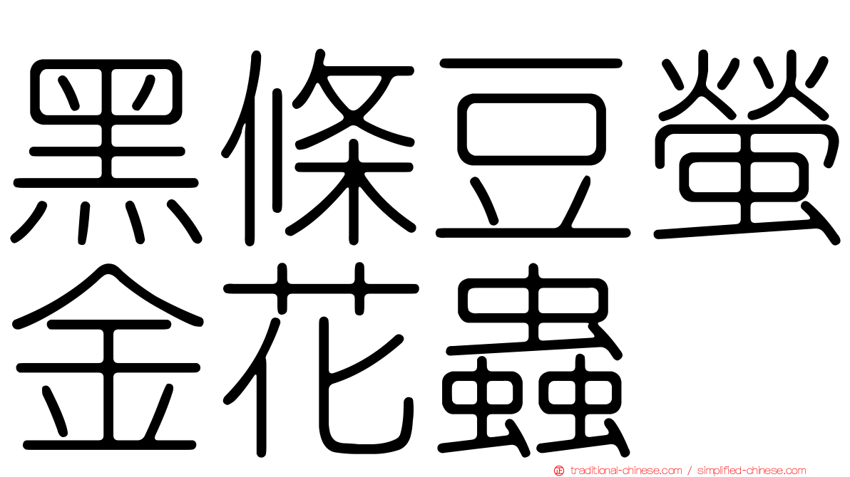 黑條豆螢金花蟲