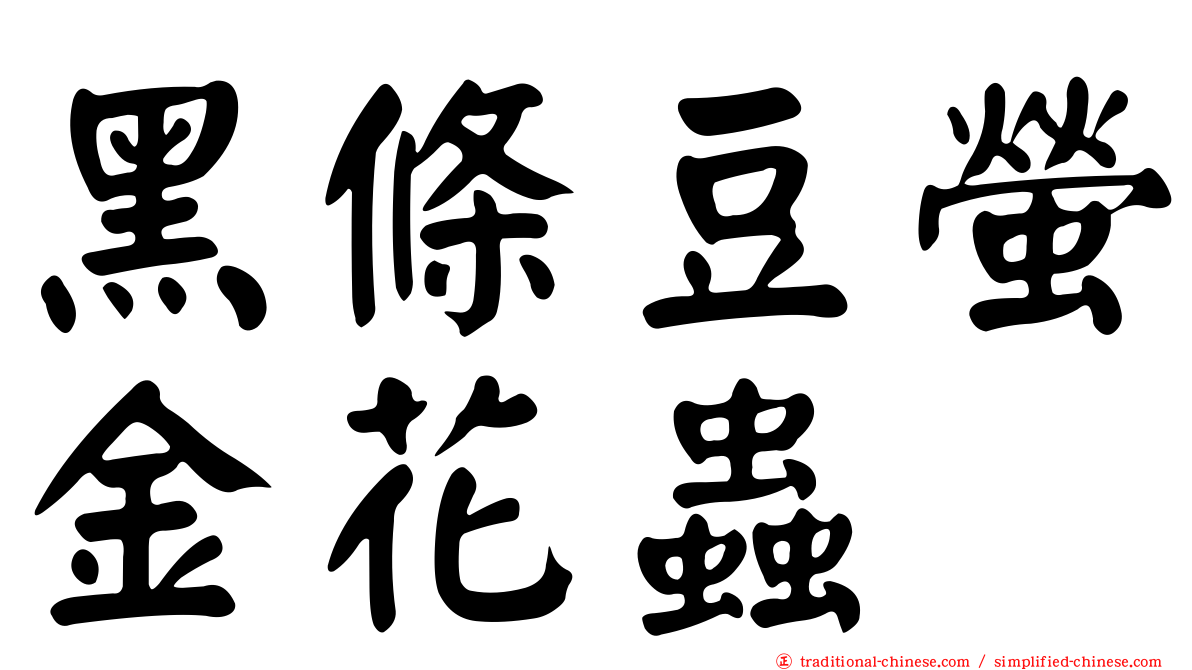 黑條豆螢金花蟲