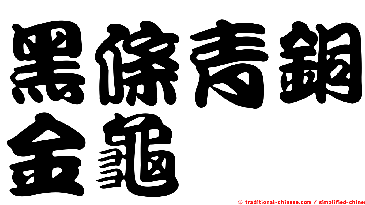 黑條青銅金龜