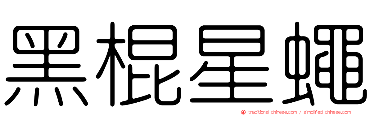 黑棍星蠅
