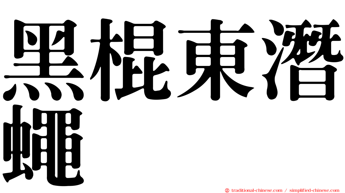 黑棍東潛蠅