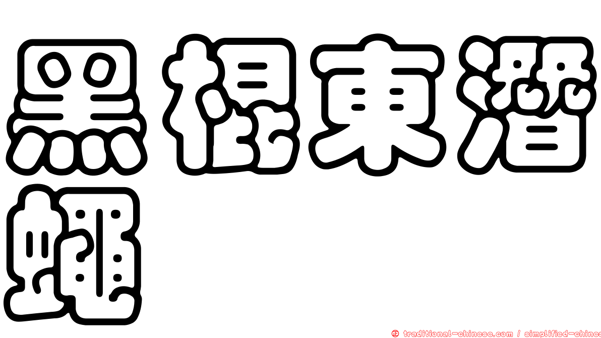 黑棍東潛蠅