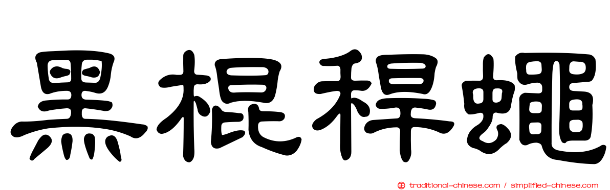 黑棍稈蠅
