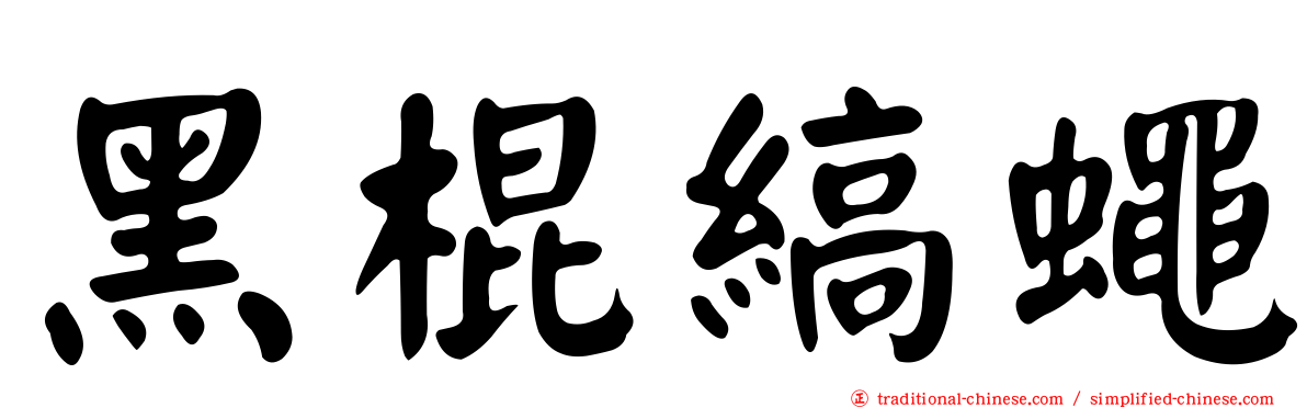 黑棍縞蠅