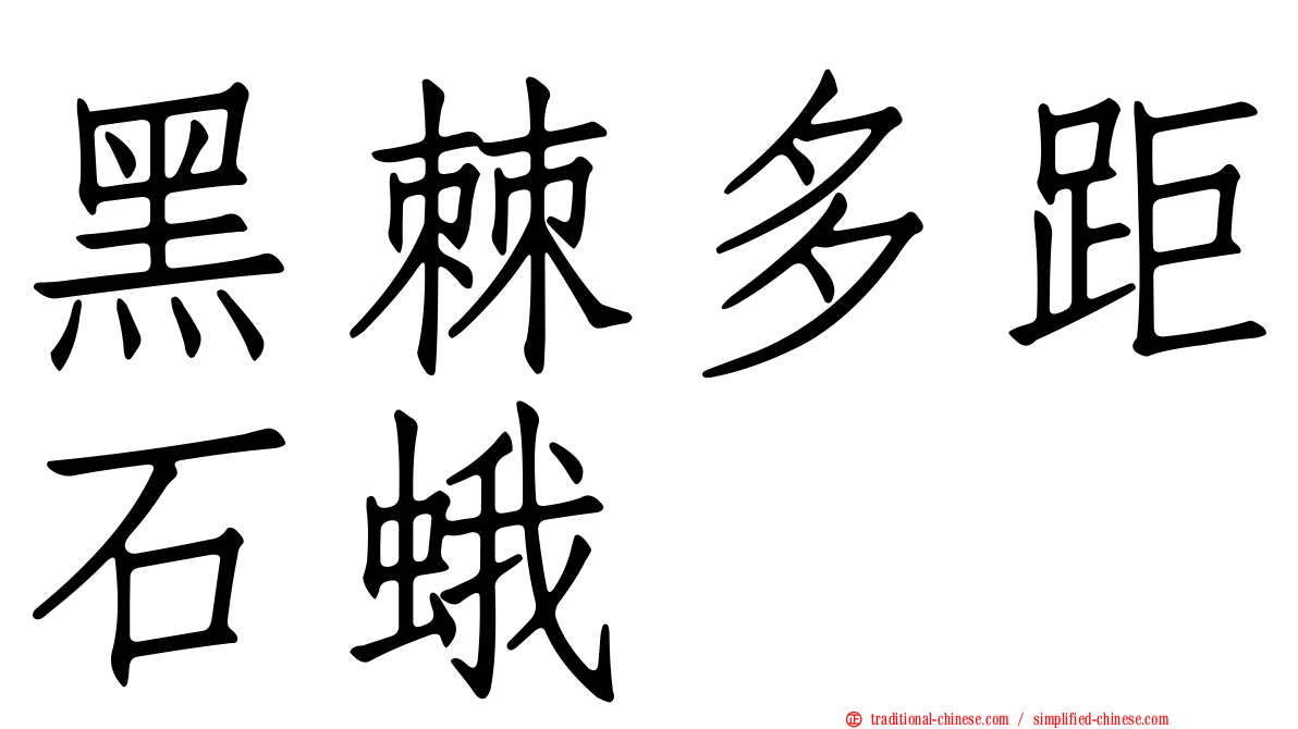 黑棘多距石蛾