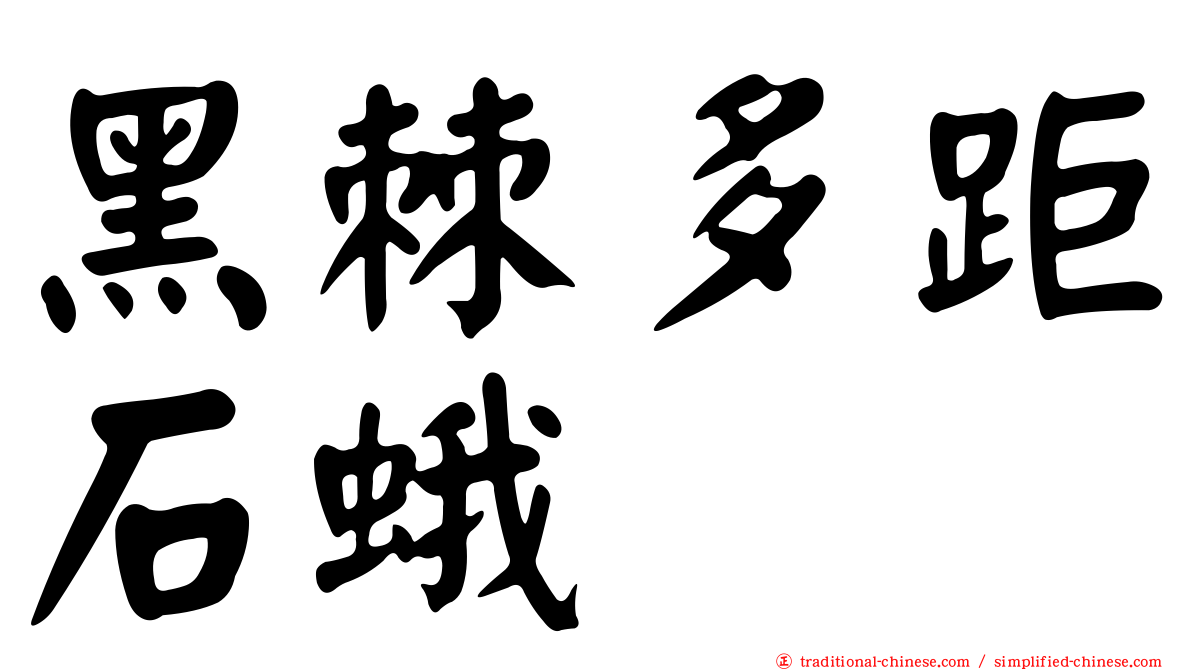 黑棘多距石蛾