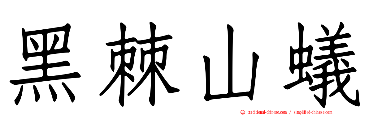 黑棘山蟻