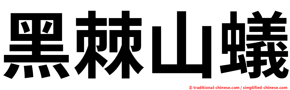 黑棘山蟻