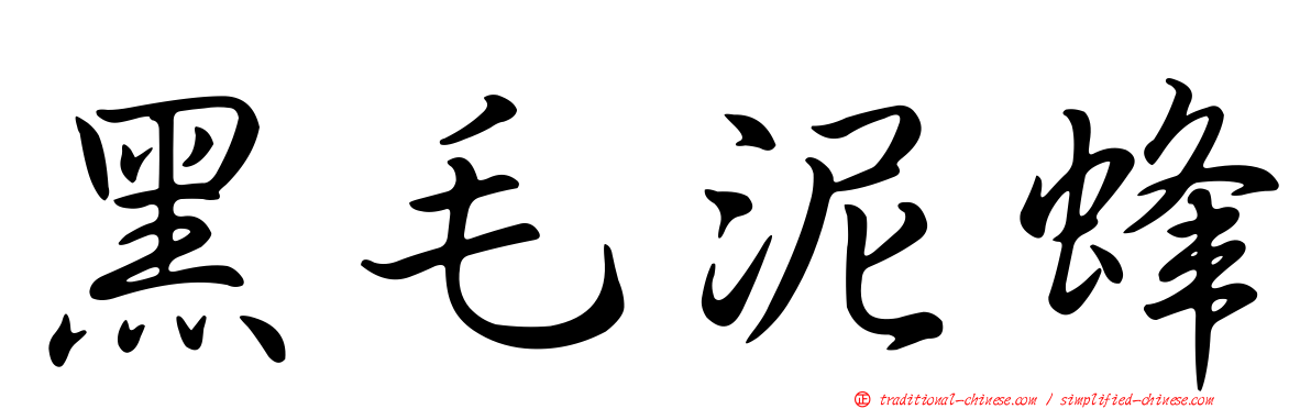 黑毛泥蜂
