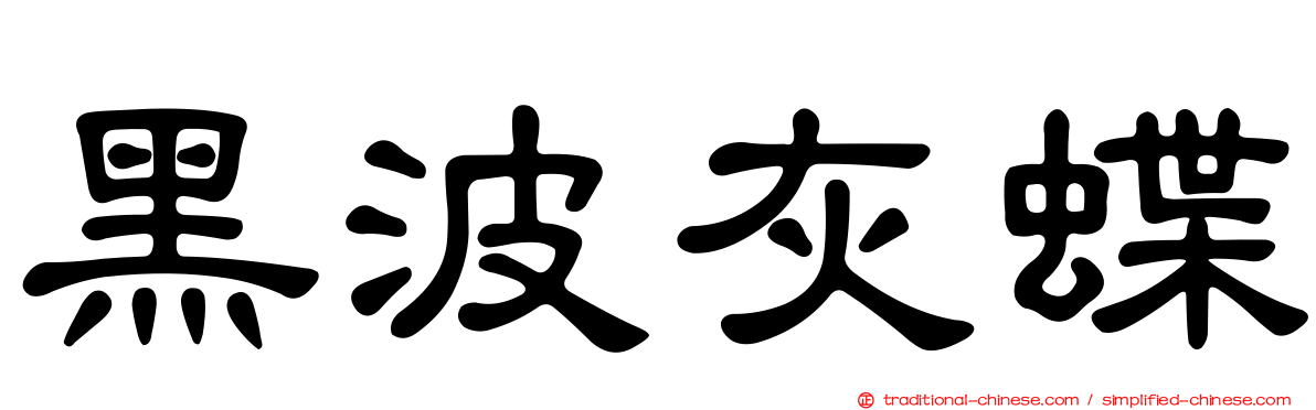 黑波灰蝶