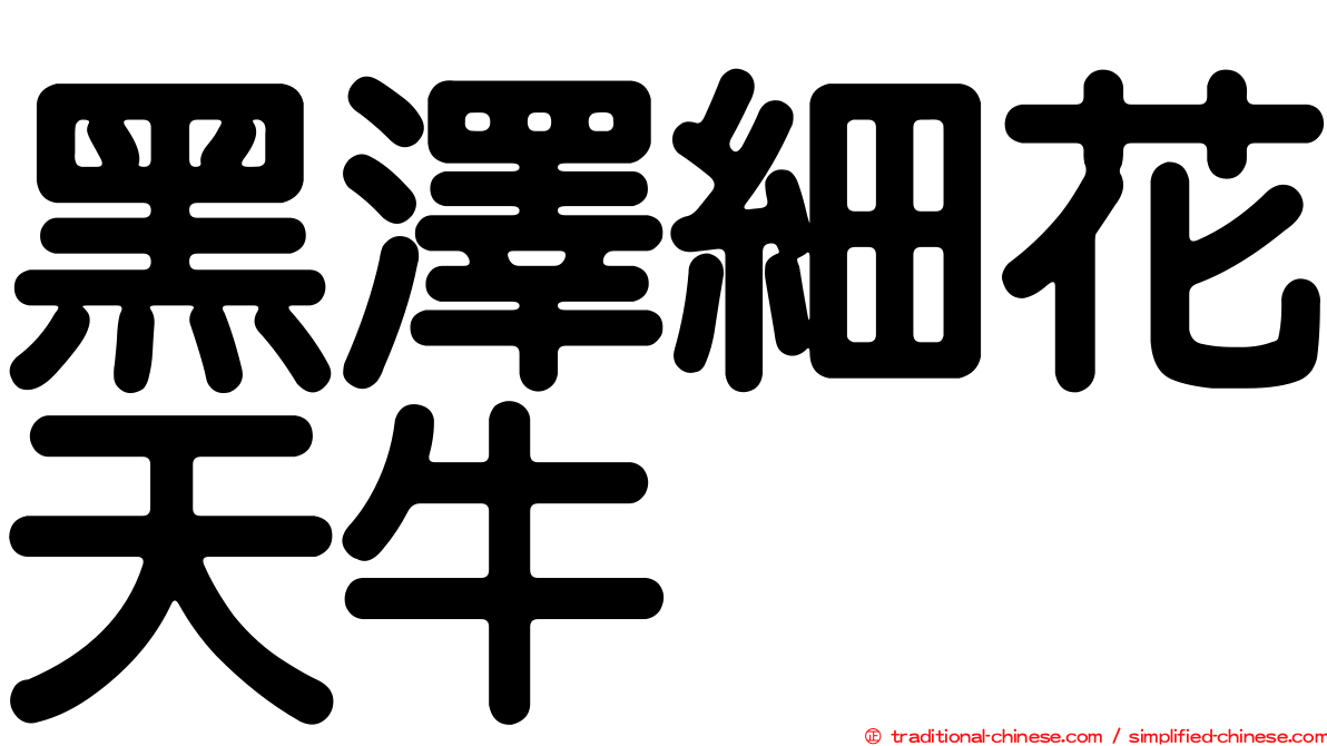 黑澤細花天牛