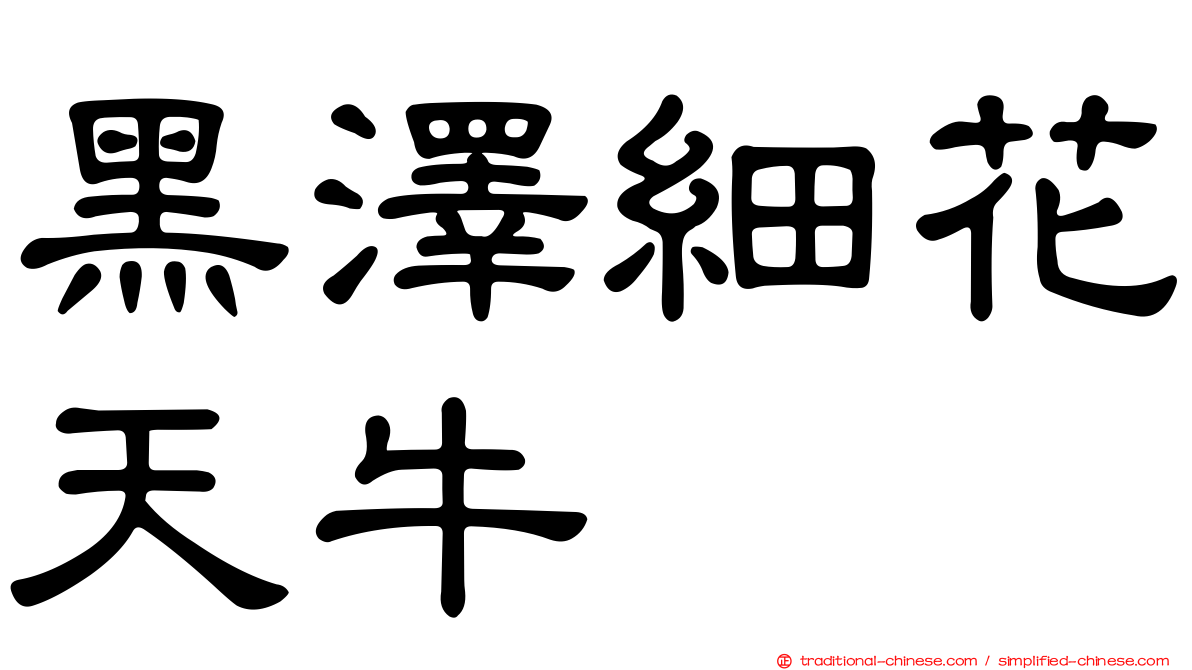 黑澤細花天牛