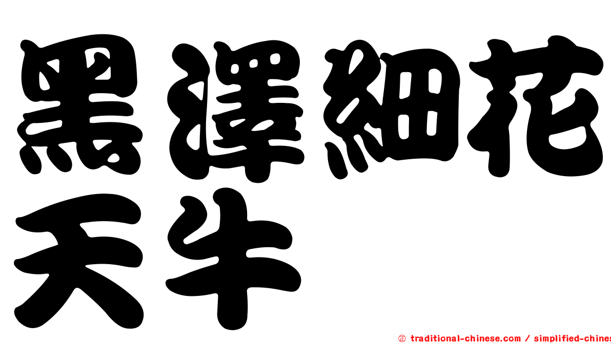 黑澤細花天牛