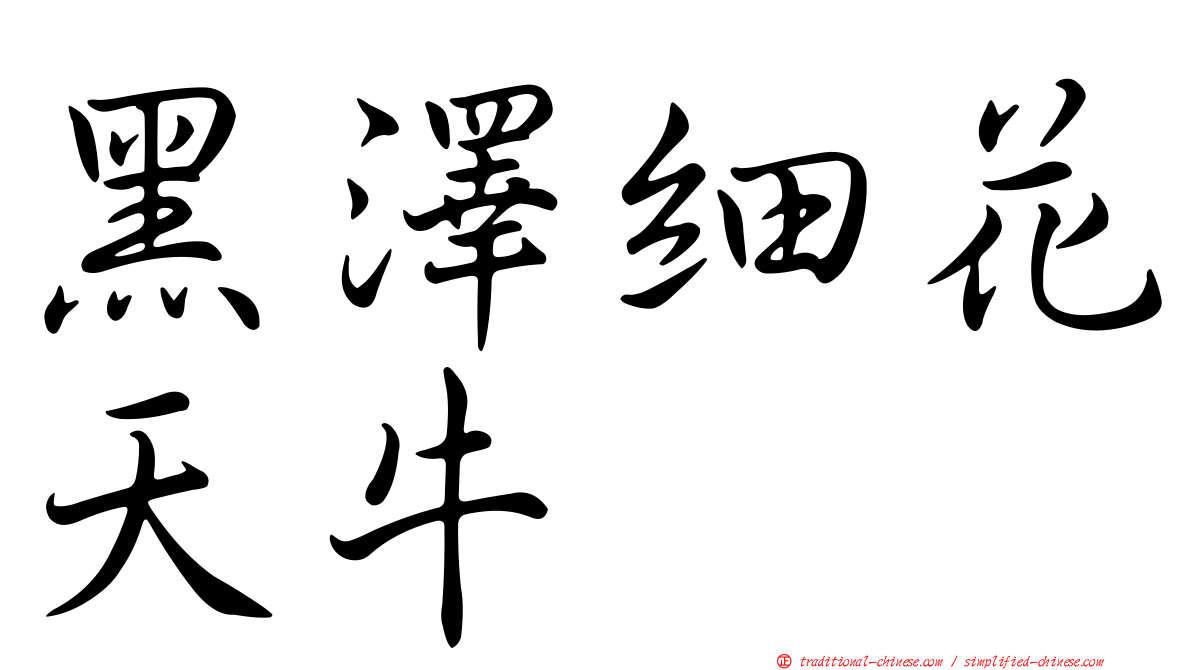 黑澤細花天牛