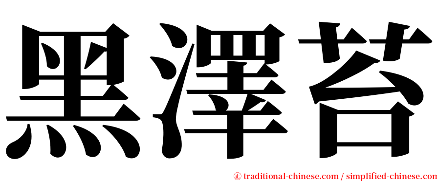 黑澤苔 serif font