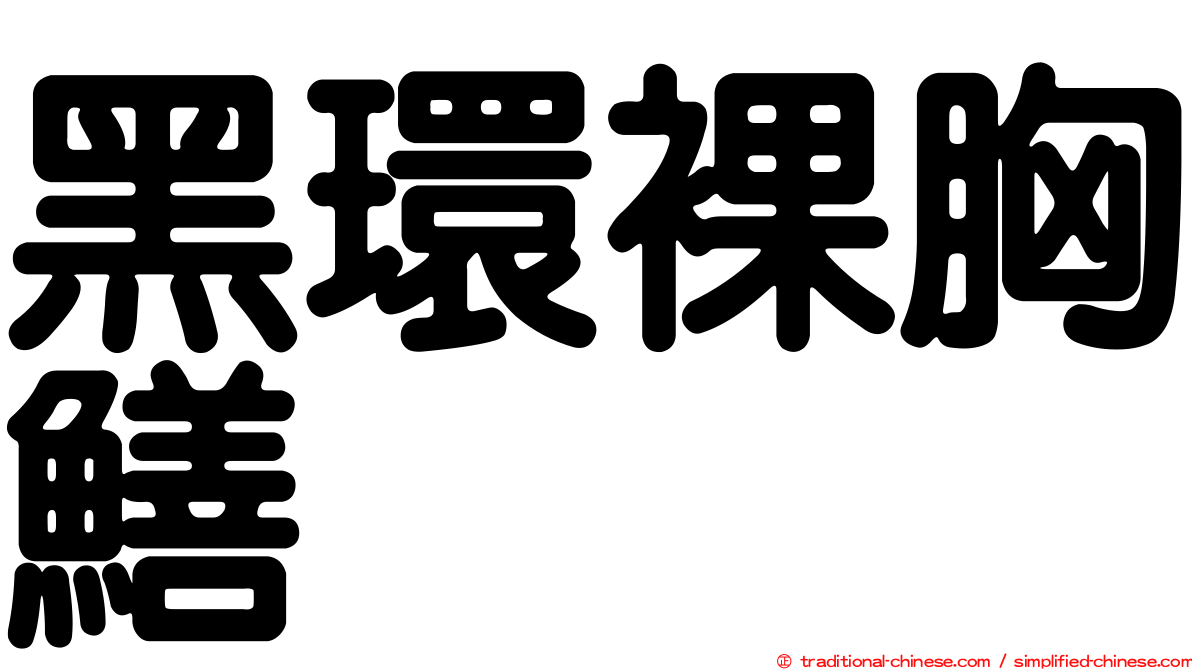 黑環裸胸鱔