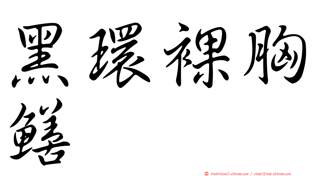 黑環裸胸鱔