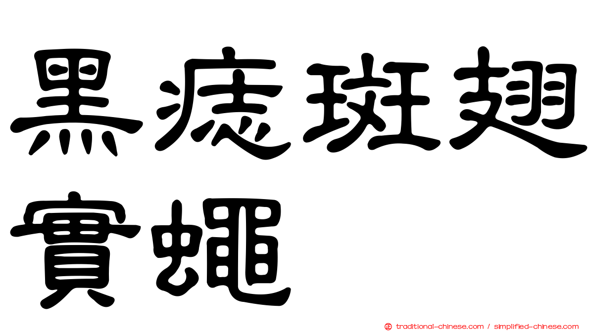 黑痣斑翅實蠅